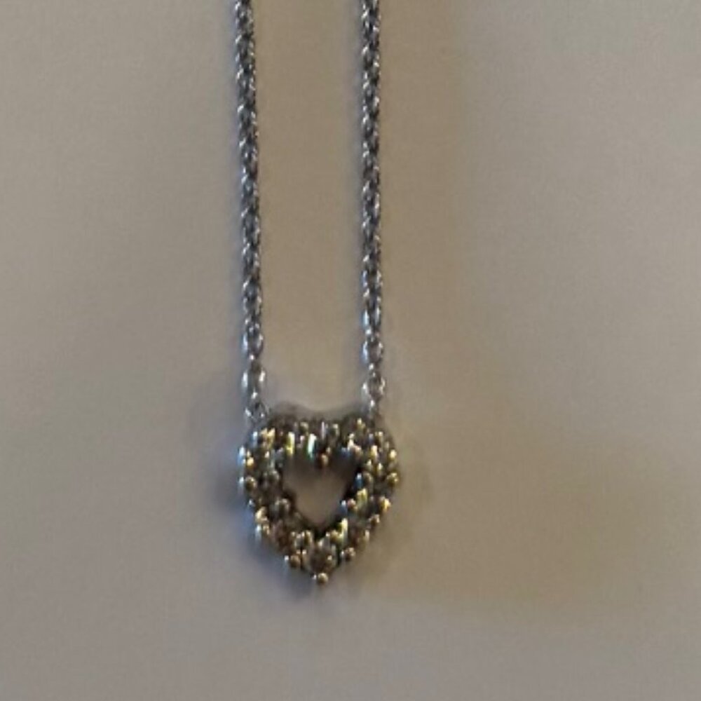 Roberto Coin Tiny Treasures 0.15 ct Diamond Heart Necklace18k White Gold